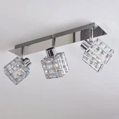 Plafonnier Desrue Chrome, Argenté, 3 lumières