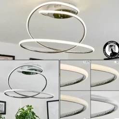 Plafonnier Donebas LED Chrome, 1 lumière