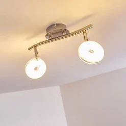 Plafonnier Donot LED Nickel mat, 2 lumières