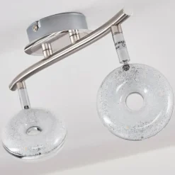Plafonnier Donot LED Nickel mat, 2 lumières