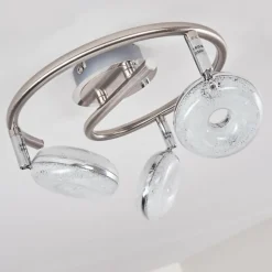 Plafonnier Donot LED Nickel mat, 3 lumières