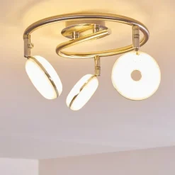 Plafonnier Donot LED Nickel mat, 3 lumières