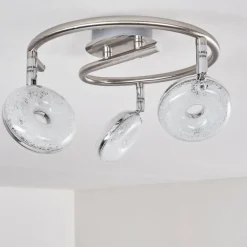 Plafonnier Donot LED Nickel mat, 3 lumières