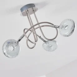 Plafonnier Donot LED Nickel mat, 3 lumières