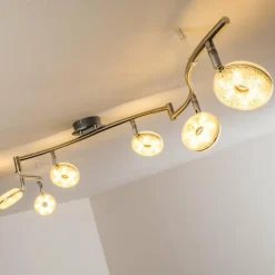 Plafonnier Donot LED Nickel mat, 6 lumières