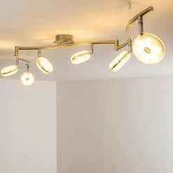 Plafonnier Donot LED Nickel mat, 6 lumières