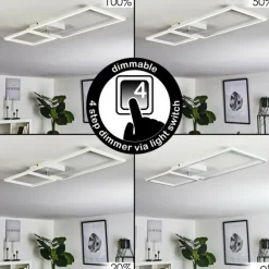 Plafonnier Doyon LED Blanc, 1 lumière