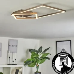 Plafonnier Doyon LED Nickel mat, 1 lumière