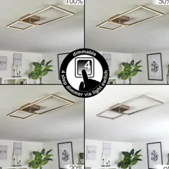 Plafonnier Doyon LED Nickel mat, 1 lumière