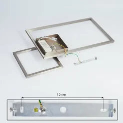 Plafonnier Doyon LED Nickel mat, 1 lumière