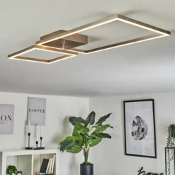Plafonnier Doyon LED Nickel mat, 1 lumière