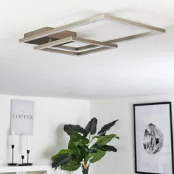 Plafonnier Doyon LED Nickel mat, 1 lumière