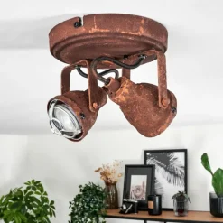 Plafonnier Drobak Rouille, 2 lumières