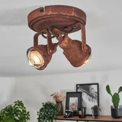 Plafonnier Drobak Rouille, 2 lumières