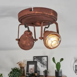 Plafonnier Drobak Rouille, 2 lumières
