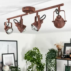 Plafonnier Drobak Rouille, 4 lumières