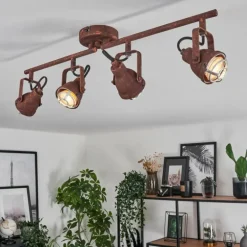 Plafonnier Drobak Rouille, 4 lumières