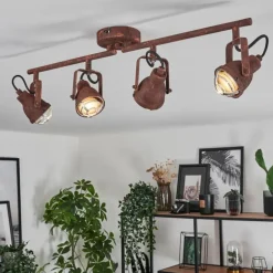 Plafonnier Drobak Rouille, 4 lumières