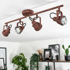 Plafonnier Drobak Rouille, 4 lumières