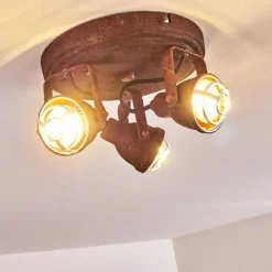 Plafonnier Drobak Rouille, 3 lumières