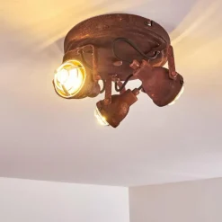 Plafonnier Drobak Rouille, 3 lumières