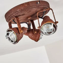 Plafonnier Drobak Rouille, 3 lumières
