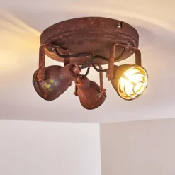 Plafonnier Drobak Rouille, 3 lumières