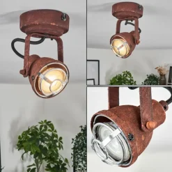 Plafonnier Drobak Rouille, Noir, 1 lumière