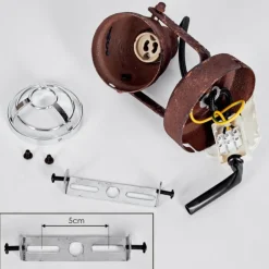 Plafonnier Drobak Rouille, Noir, 1 lumière