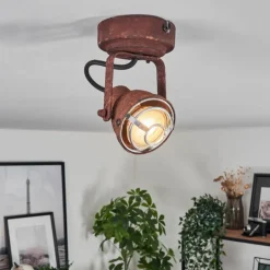 Plafonnier Drobak Rouille, Noir, 1 lumière