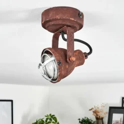 Plafonnier Drobak Rouille, Noir, 1 lumière