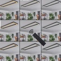 Plafonnier Dubuisson LED Anthracite, 1 lumière, Télécommandes