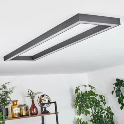 Plafonnier Dubuisson LED Anthracite, 1 lumière, Télécommandes