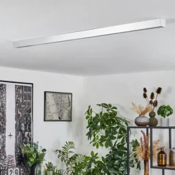 Plafonnier Dubuisson LED Aluminium, 1 lumière, Télécommandes