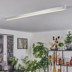 Plafonnier Dubuisson LED Aluminium, 1 lumière, Télécommandes