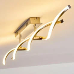 Plafonnier Dundas LED Acier inoxydable, 2 lumières