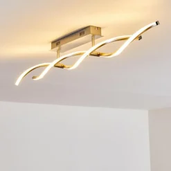 Plafonnier Dundas LED Acier inoxydable, 2 lumières