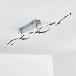 Plafonnier Dundas LED Acier inoxydable, 2 lumières