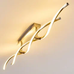 Plafonnier Dundas LED Acier inoxydable, 2 lumières