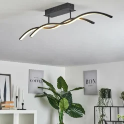 Plafonnier Eaglesham LED Noir, 1 lumière