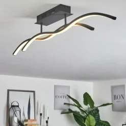 Plafonnier Eaglesham LED Noir, 1 lumière