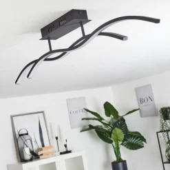 Plafonnier Eaglesham LED Noir, 1 lumière