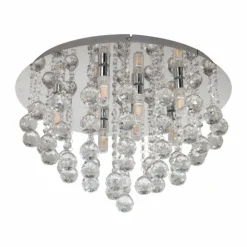 Plafonnier Eglo ALMONTE Chrome, Aspect cristal, 8 lumières