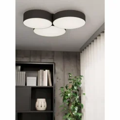 Plafonnier Eglo BARBANO-Z LED Noir, 3 lumières