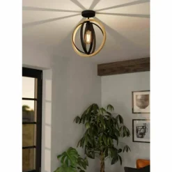 Plafonnier Eglo BASILDON Noir, 1 lumière