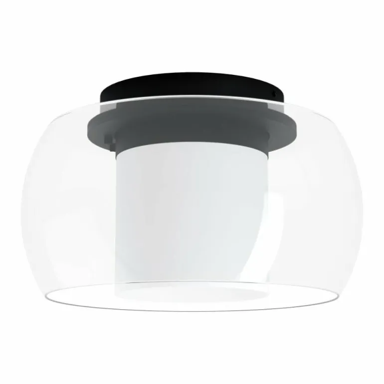Plafonnier Eglo BRIAGLIA LED Noir, 1 lumière, Changeur de couleurs