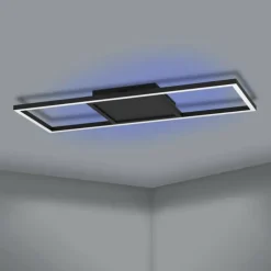 Plafonnier Eglo CALAGRANO-Z LED Noir, 1 lumière, Changeur de couleurs