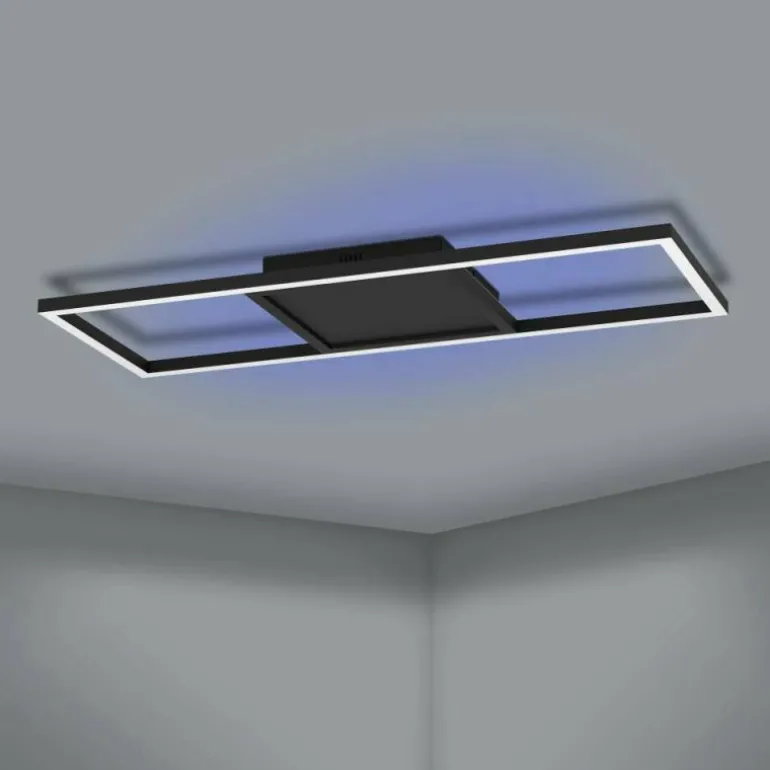 Plafonnier Eglo CALAGRANO-Z LED Noir, 1 lumière, Changeur de couleurs