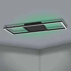 Plafonnier Eglo CALAGRANO-Z LED Noir, 1 lumière, Changeur de couleurs