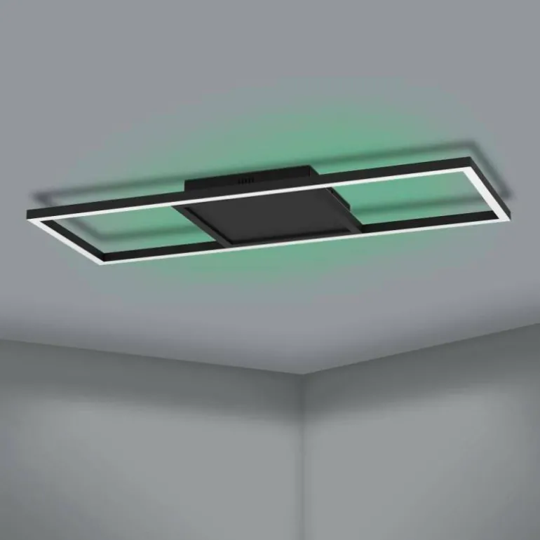 Plafonnier Eglo CALAGRANO-Z LED Noir, 1 lumière, Changeur de couleurs